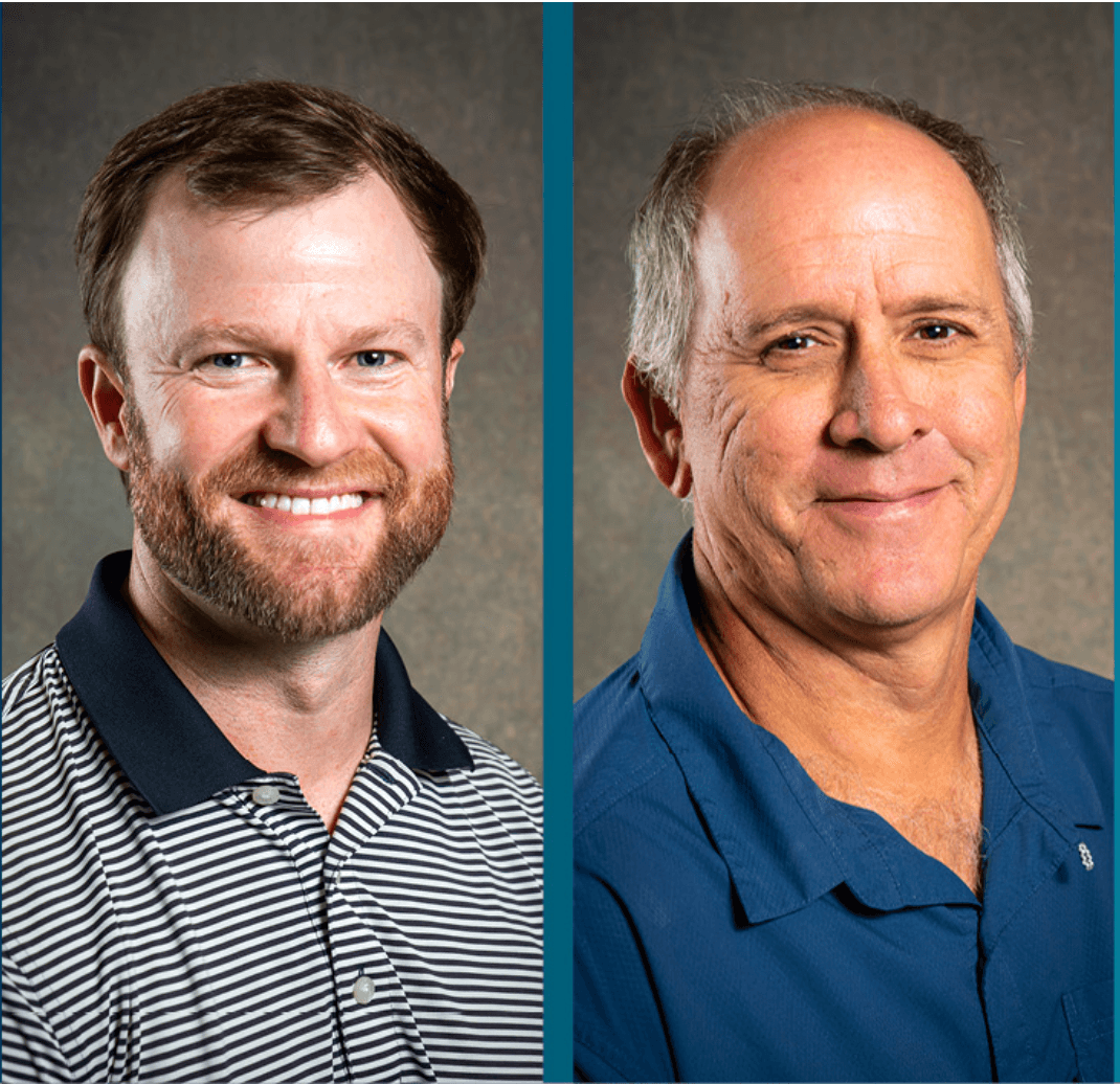 Two men's headshots, smiling.